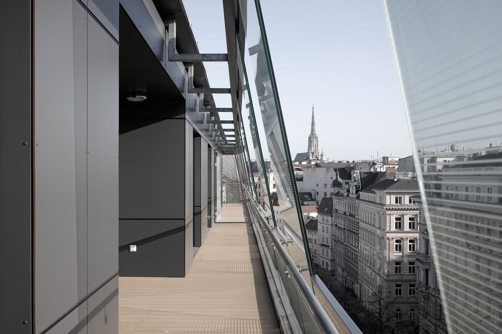 AVEST - Immobilie in der Börsegasse 10, 1010 Wien. Aussicht von der Terrasse